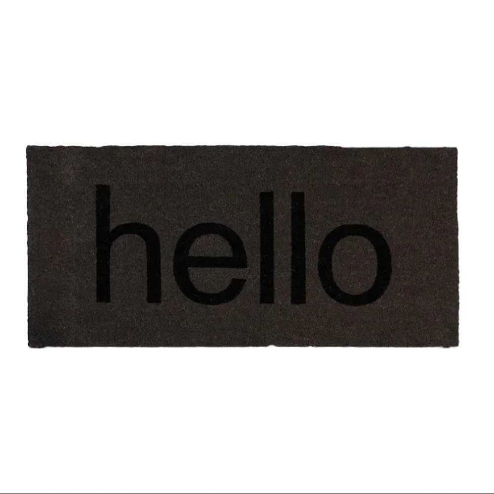 SOHO Living “HELLO” Natural Coir 22x47” Outdoor Decorative Doormat NWT